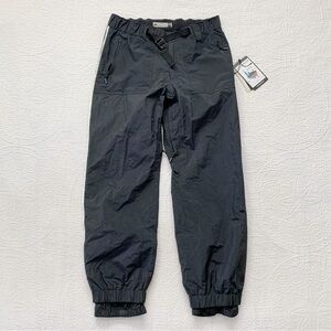 L1 Premium Goods Ventura Pant Waterproof Shell, Black‎ / Soft Lime
